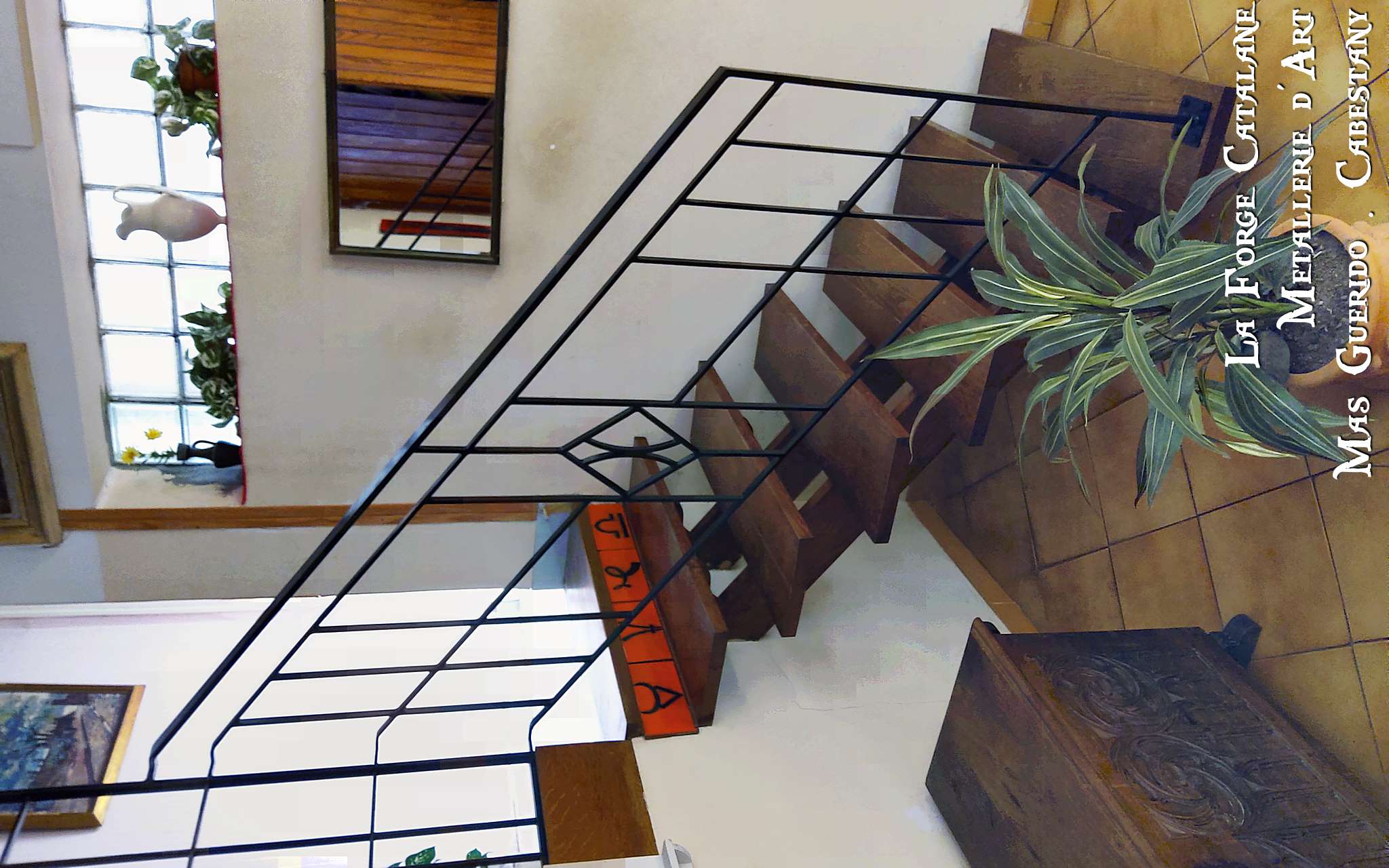 rampant escalier losange barreaudage vertical en fer forge catalane.jpg